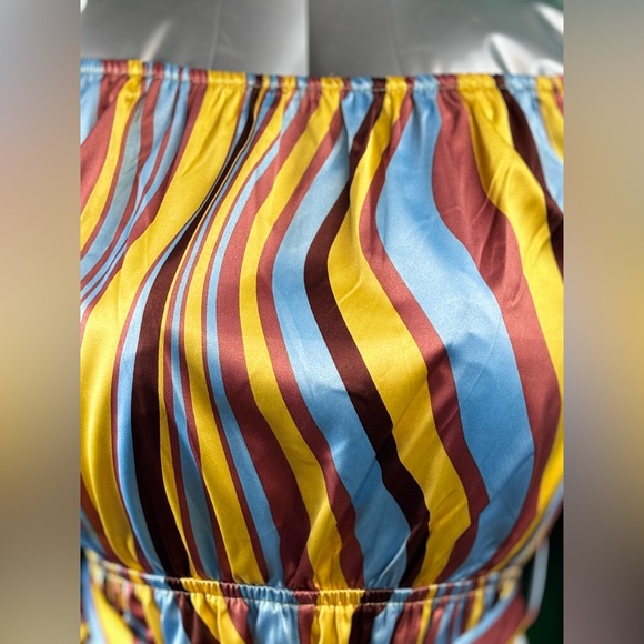 Hyfve Swirl Print Romper Off the Shoulder Size Small - Picture 2 of 10